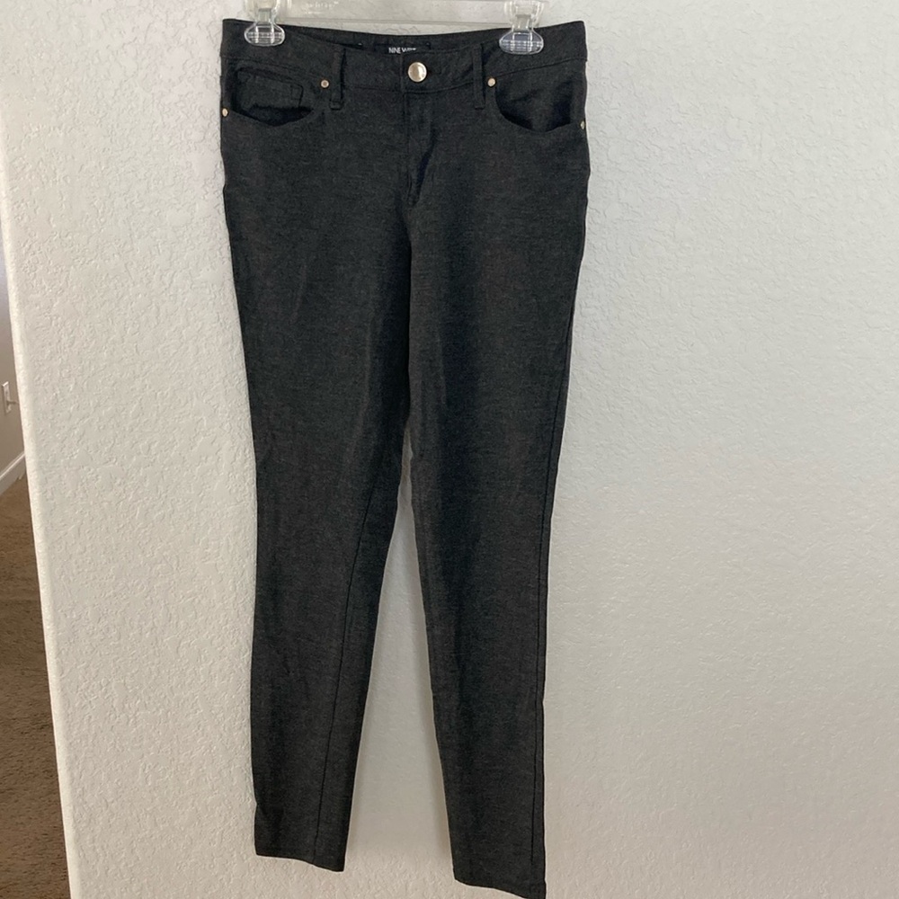 Nine West Gramercy Skinny Charcoal Pants